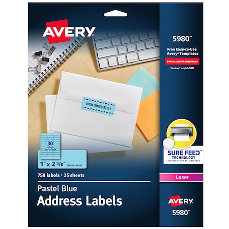 Neon Address Labels with Sure Fee, PK750 MPN:5980