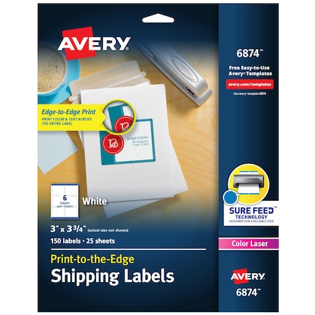 Shipping Labels with Sure Feed fo, PK150 MPN:6874