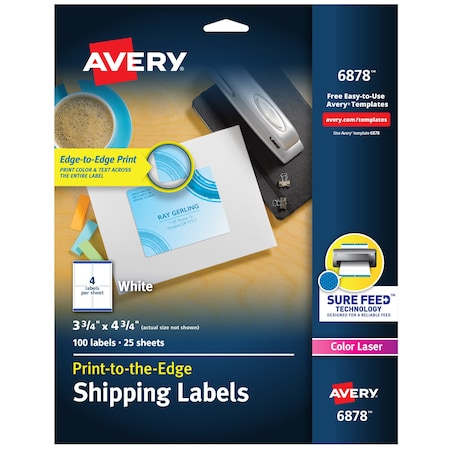 Shipping Labels with Sure Feed fo, PK100 MPN:6878