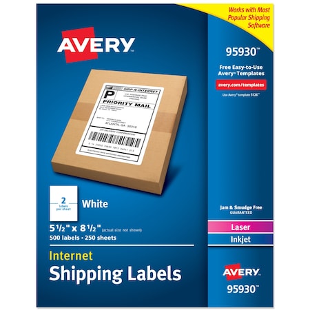 Shipping Address Labels, Laser and, PK500 MPN:95930