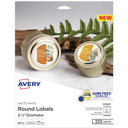 Printable Round Labels, 2.5