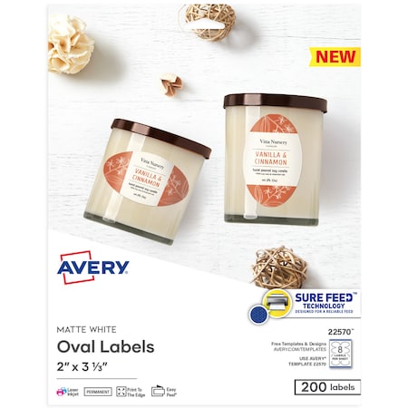 Printable Blank Oval Labels, 2