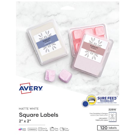 Printable Blank Square Labels, 2