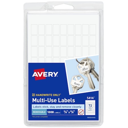 Removable Labels, Removable Adhe, PK1008 MPN:5414
