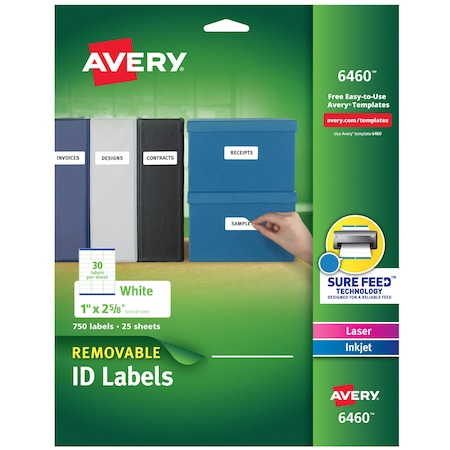 Removable ID Labels, Sure Feed Te, PK750 MPN:6460