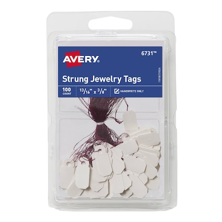 Jewelry Tags, Strung, 13/16