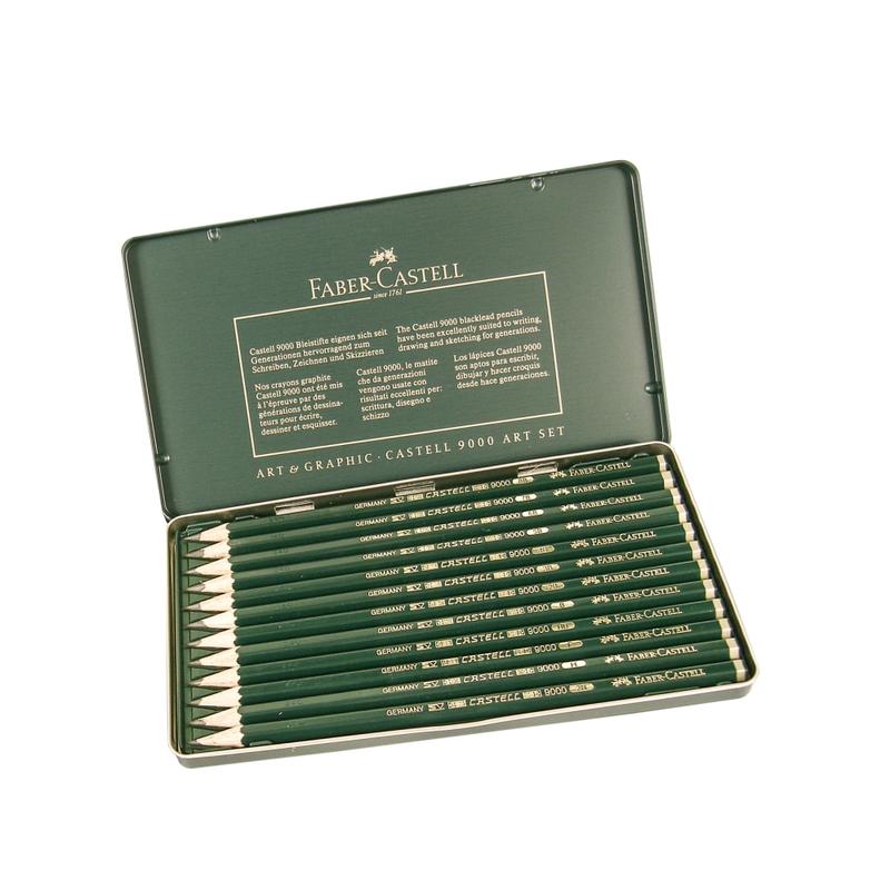 Faber-Castell 9000 Graphite Sketch Pencils, 5B - 5H, Design, Set Of 12 MPN:119064