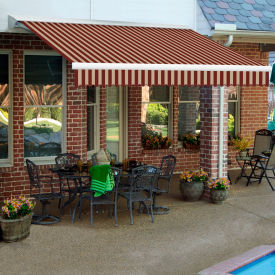 Awntech DTR10-EXE-BT Retractable Awning Right Motor 10'W x 11/16'H x 8'D Burgundy/Tan DTR10-EXE-BT