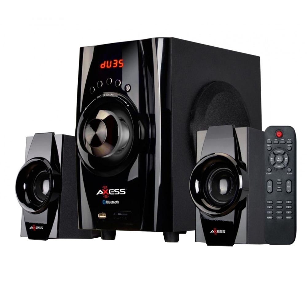 Axess Bluetooth Mini 2.1 Channel 995115729M 20-Watt Home Theater Speaker System, Black MPN:995115729M