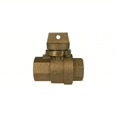 Manual 2-Way Ball Valve, NPT, Brass MPN:76101 1 1/2
