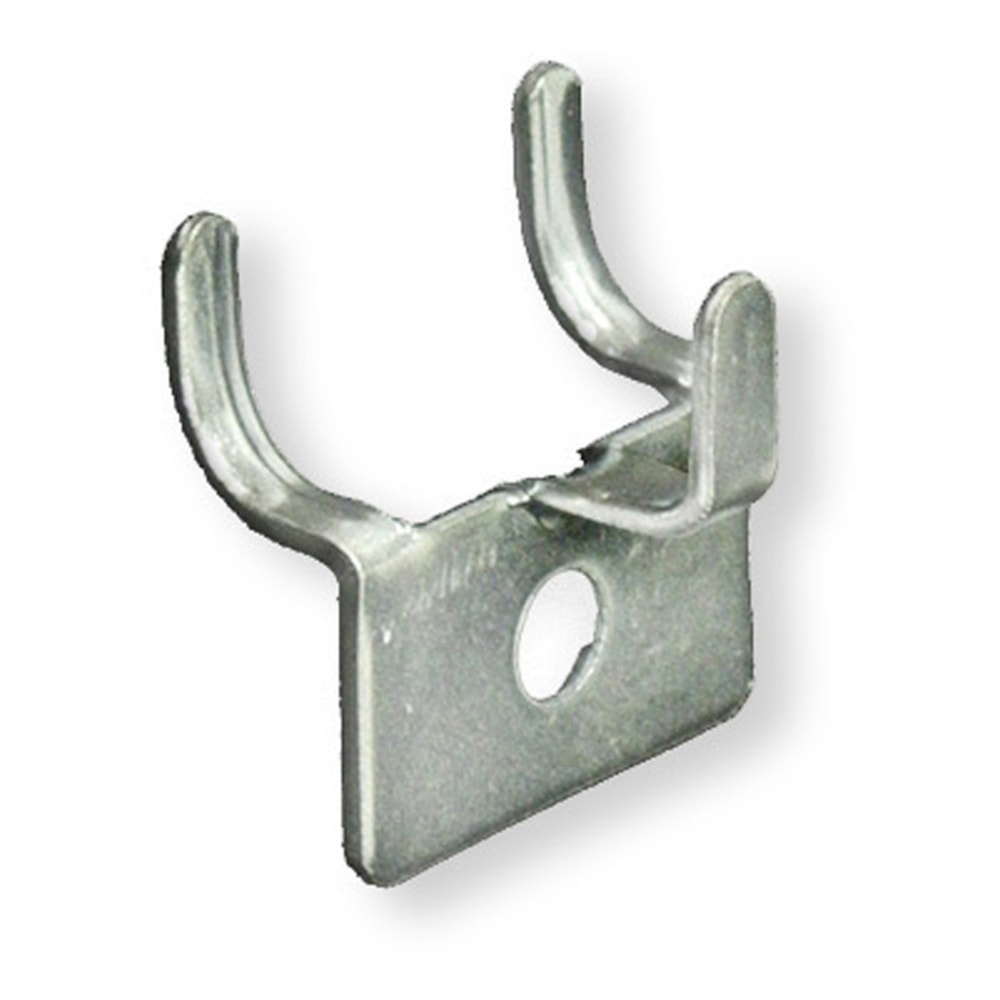 Azar Displays Metal Prong Hooks, 1-1/4inH x 1-1/8inW x 3/8inD, Pack Of 20 Hooks MPN:700017