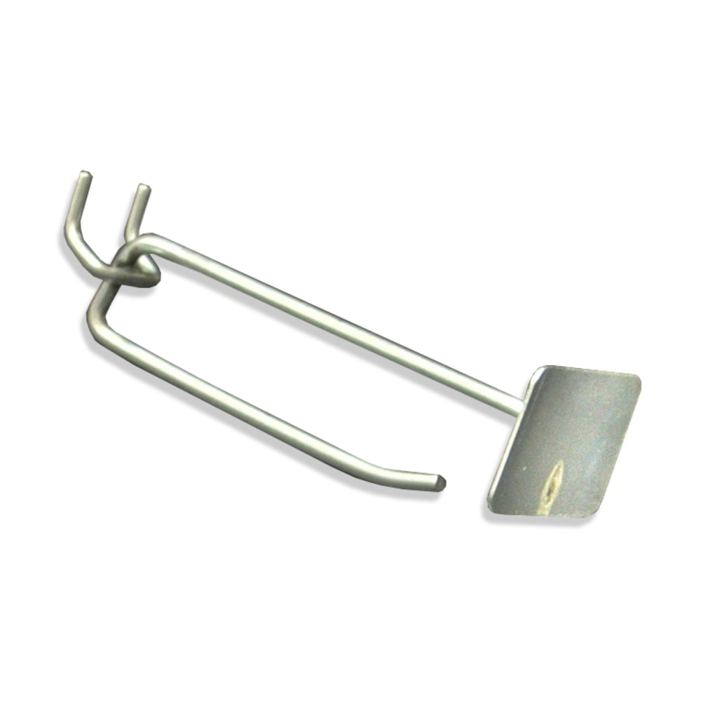 Azar Displays Metal Wire Scan Hooks, 4in, Silver, Pack Of 50 Hooks MPN:700824