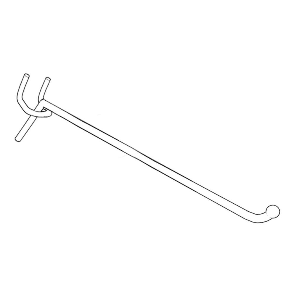 Azar Displays Galvanized Metal Hooks For Pegboard And Slatwall Systems, 6in, Pack Of 50 Hooks MPN:700886