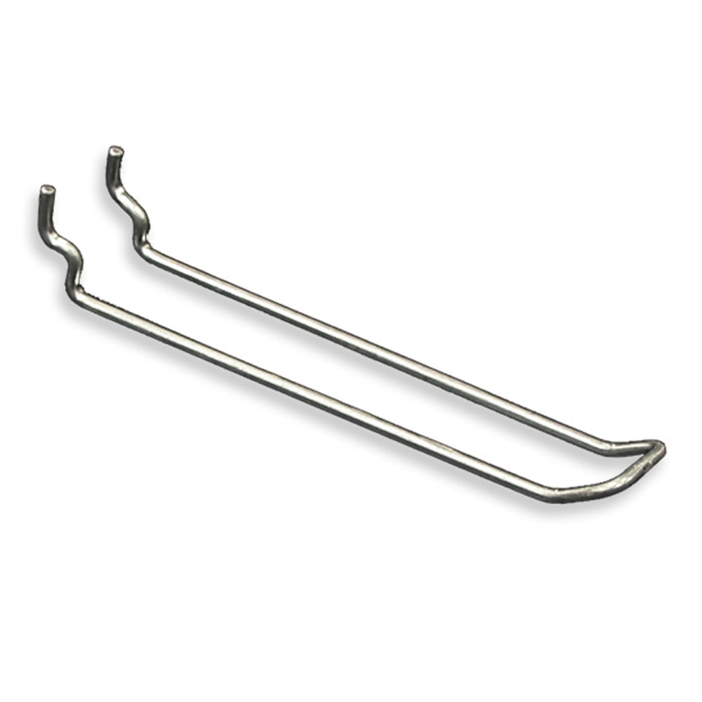 Azar Displays Galvanized Metal Safety Loop Hooks, 6in x 1in, Pack Of 50 Hooks MPN:701160