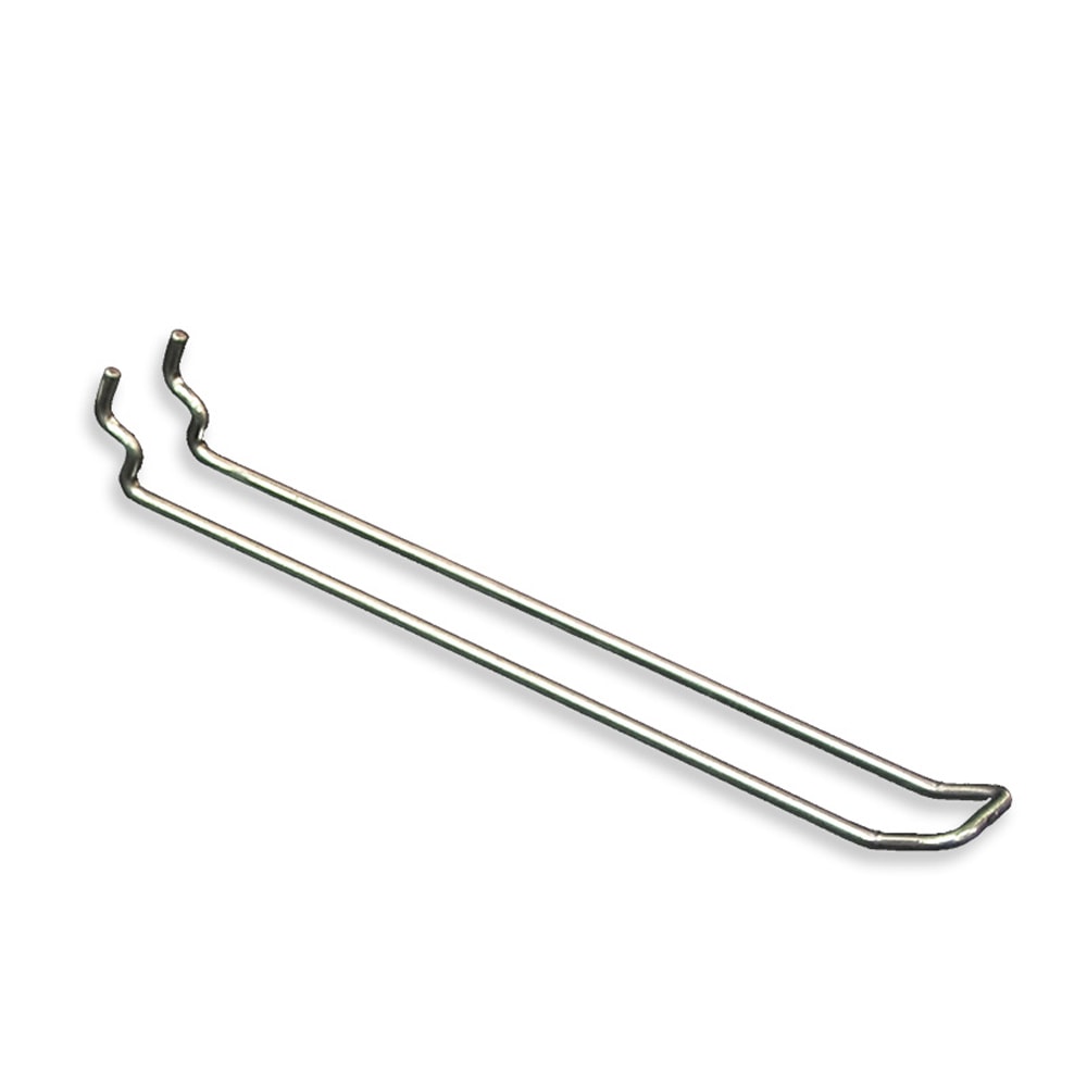 Azar Displays Galvanized Metal Safety Loop Hooks, 8in x 1in, Pack Of 50 Hooks MPN:701180
