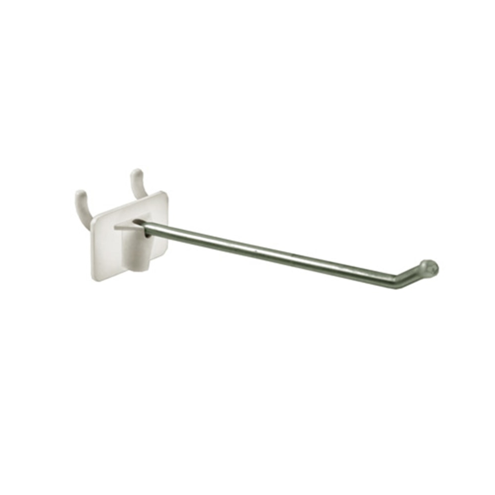 Azar Displays Metal Straight-Entry Hooks For Pegboard And Slatwall Systems, 4in, Pack Of 50 Hooks MPN:701204