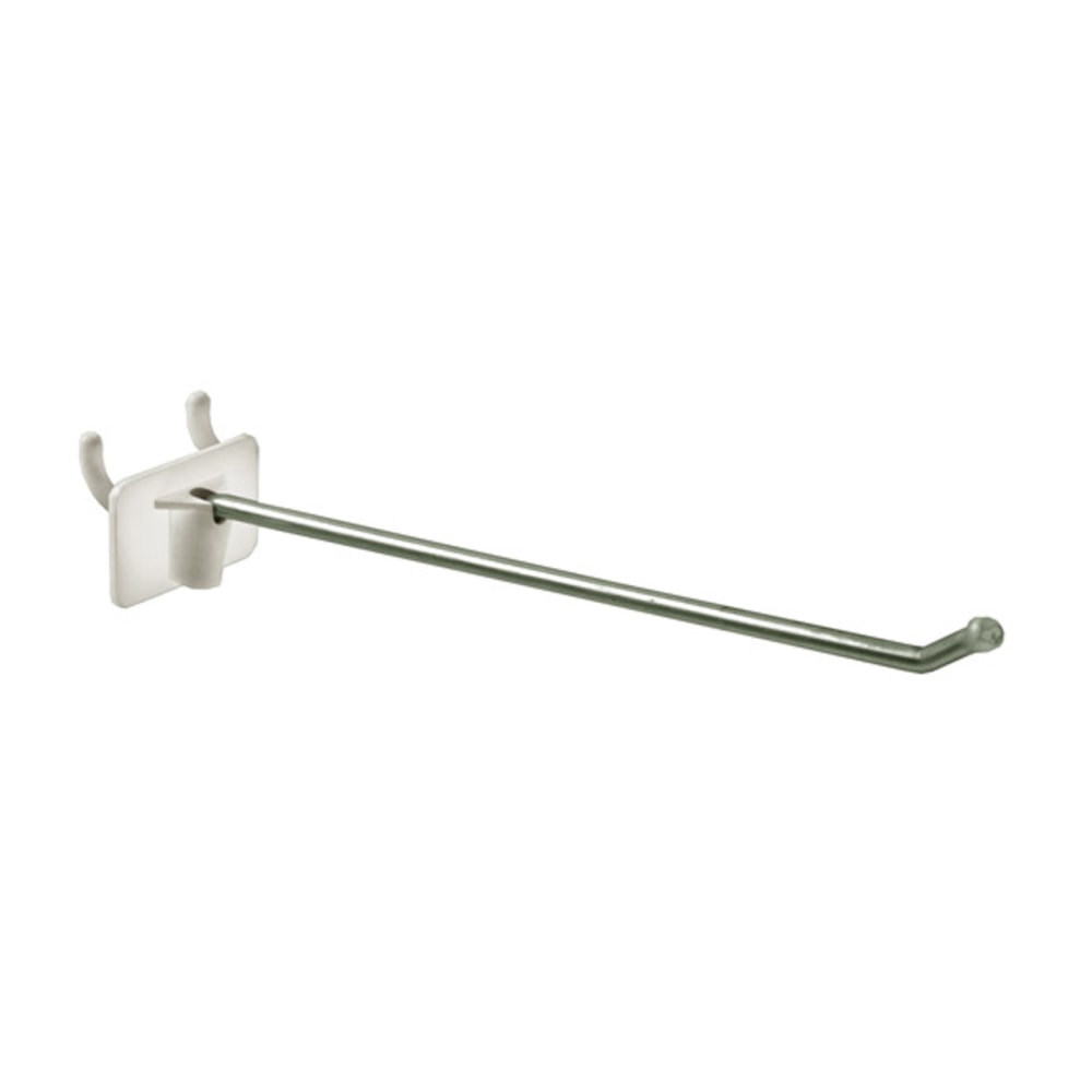 Azar Displays Metal Straight-Entry Hooks For Pegboard And Slatwall Systems, 6in, Pack Of 50 Hooks MPN:701206