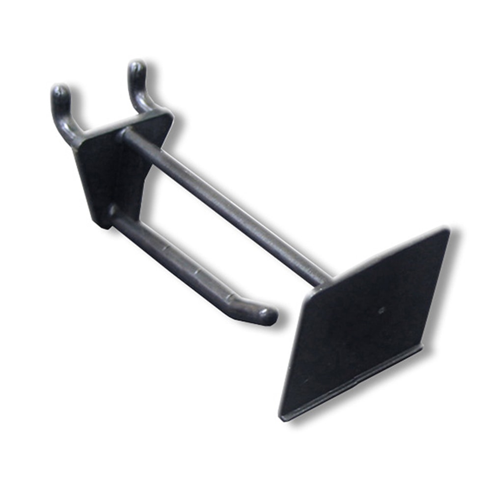Azar Displays Lexan Plastic Locking Scan Hooks For Pegboards, 2in, Black, Pack Of 50 Hooks MPN:800012-BLK