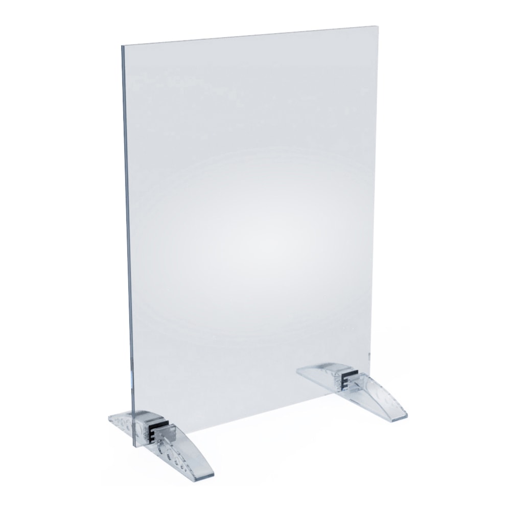 Azar Displays Dual-Stand Vertical/Horizontal Acrylic Sign Holders, 12inH x 9inW x 3-1/2inD, Clear, Pack Of 10 Holders MPN:132712