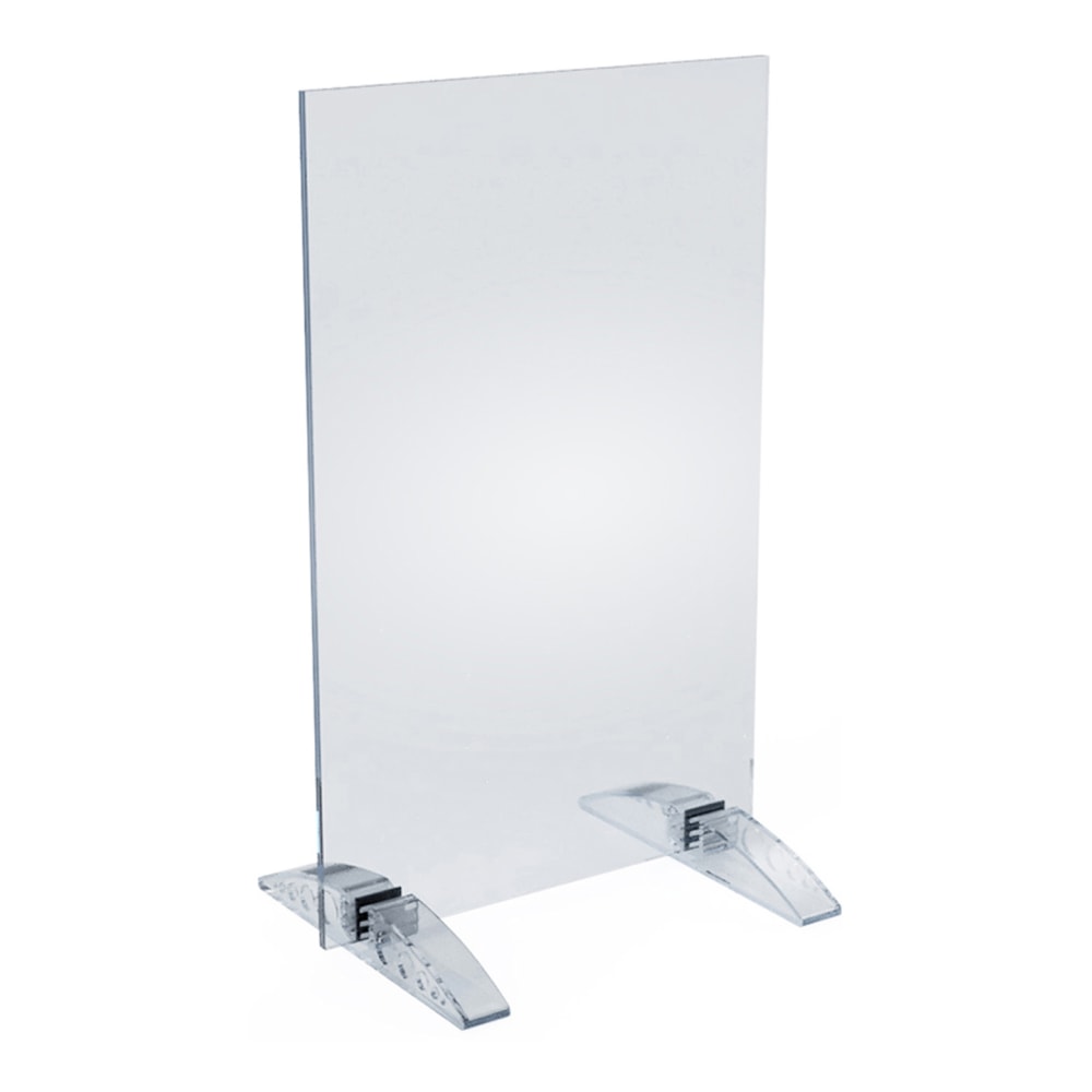 Azar Displays Dual-Stand Vertical/Horizontal Acrylic Sign Holders, 11inH x 7inW x 3-1/2inD, Clear, Pack Of 10 Holders MPN:132716