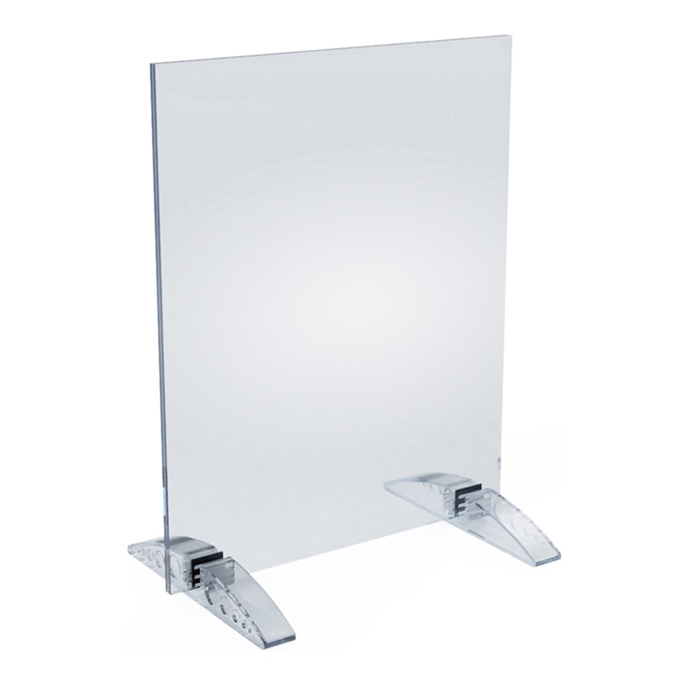Azar Displays Dual-Stand Vertical/Horizontal Acrylic Sign Holders, 10inH x 8inW x 3-1/2inD, Clear, Pack Of 10 Holders MPN:132718
