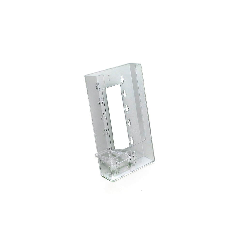 Azar Displays 1-Pocket Crystal Styrene Modular Brochure Holders, 7 3/4inH x 4 1/2inW x 3 1/2inD, Clear, Pack Of 10 MPN:252300