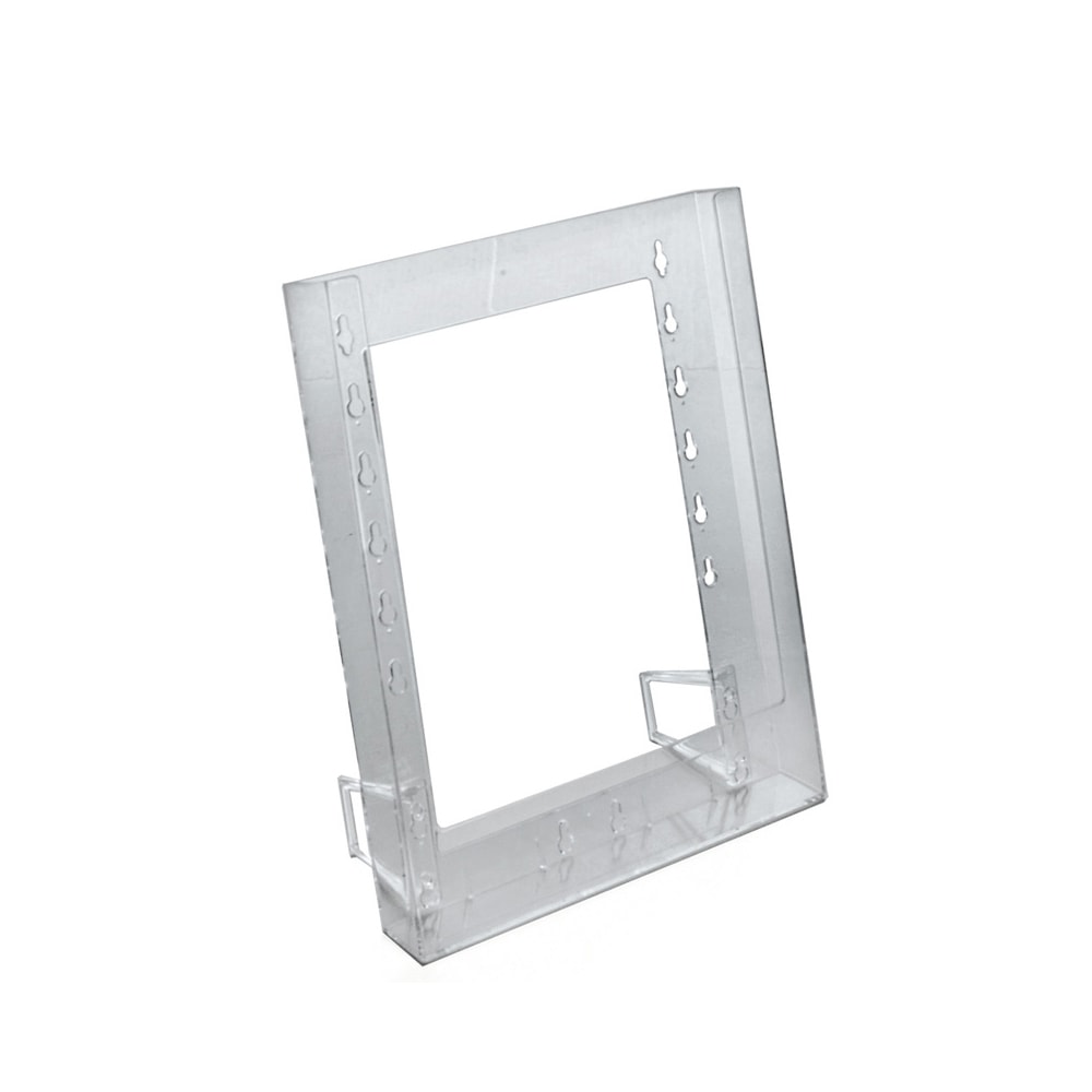 Azar Displays 1-Pocket Crystal Styrene Modular Brochure Holders, 11 1/4inH x 9inW x 1 1/4inD, Clear, Pack Of 10 MPN:252302