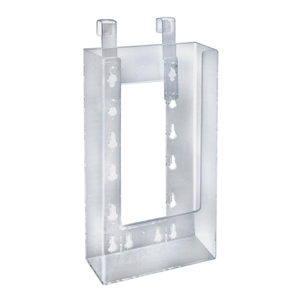 Azar Displays Hanging Trifold Brochure Holders, 7-3/4inH x 4-3/4inW x 1-1/2inD, Clear, Pack Of 10 Holders MPN:252340
