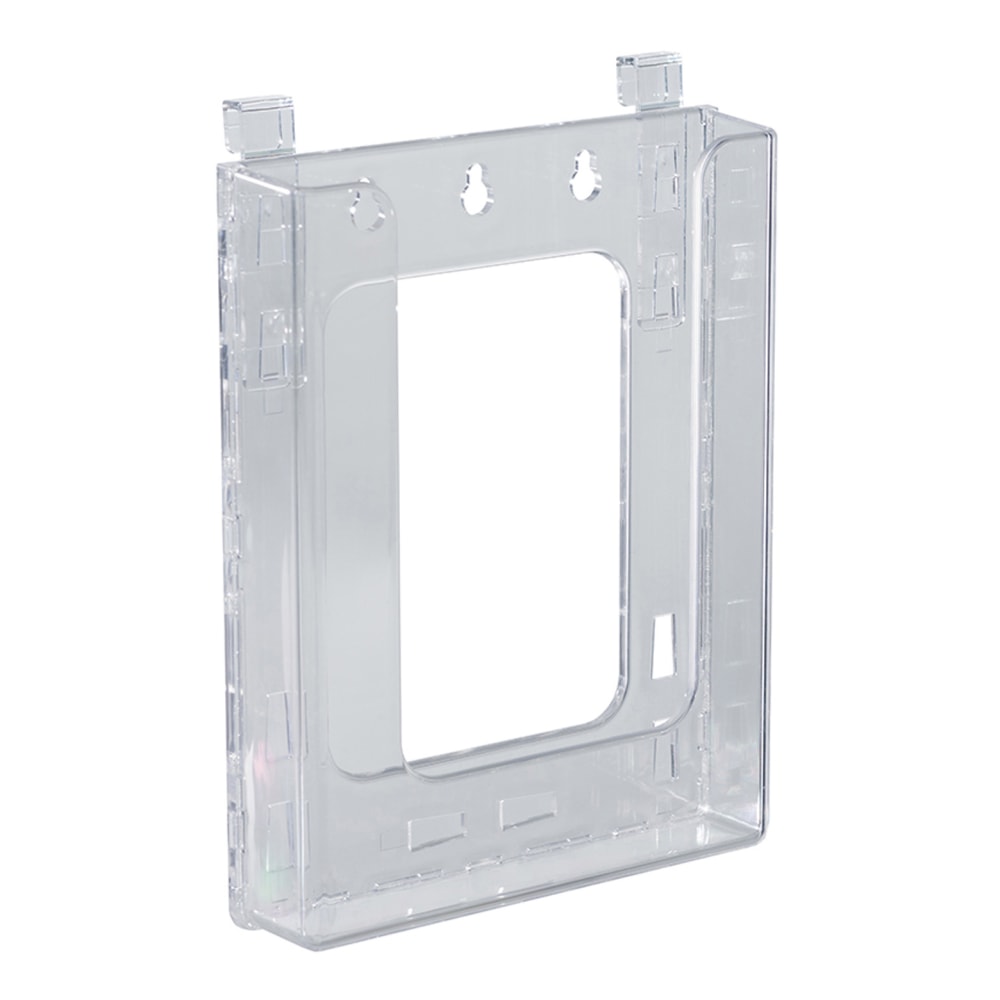 Azar Displays Hanging Bifold Brochure Holders, 8-1/2inH x 6-5/8inW x 1-1/2inD, Clear, Pack Of 10 Holders MPN:252341