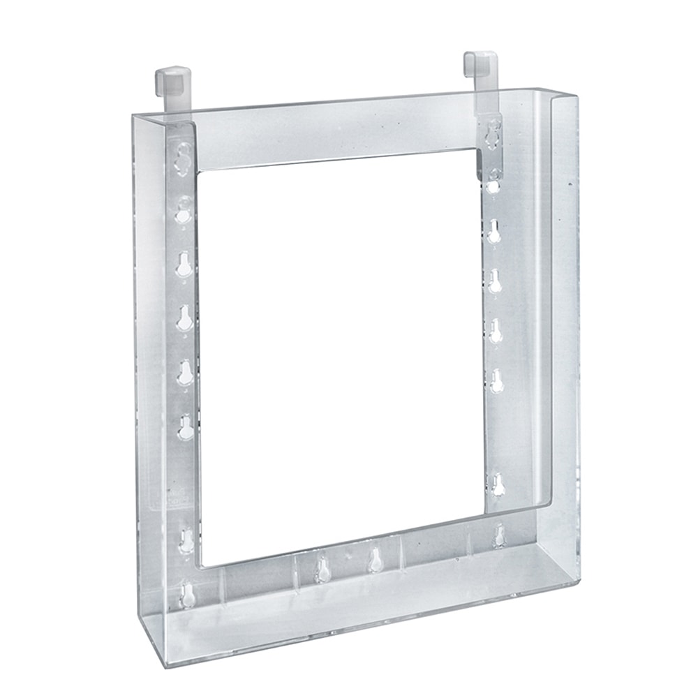 Azar Displays Styrene Letter-Size Brochure Holders, Hanging, 11 1/4inH x 9 1/8inW x 1 1/4inD, Clear, Pack Of 10 MPN:252342