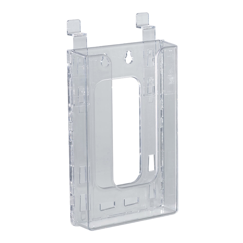 Azar Displays Slatwall Trifold Brochure Holders, 7-3/4inH x 4-3/4inW x 1-1/2inD, Clear, Pack Of 10 Holders MPN:252343