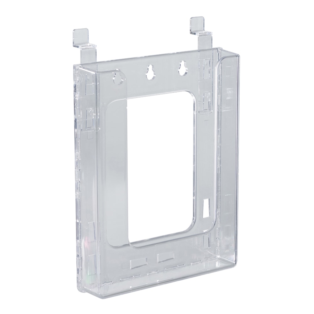 Azar Displays Slatwall Bifold Brochure Holders, 8-1/2inH x 6-5/8inW x 1-1/2inD, Clear, Pack Of 10 Holders MPN:252344