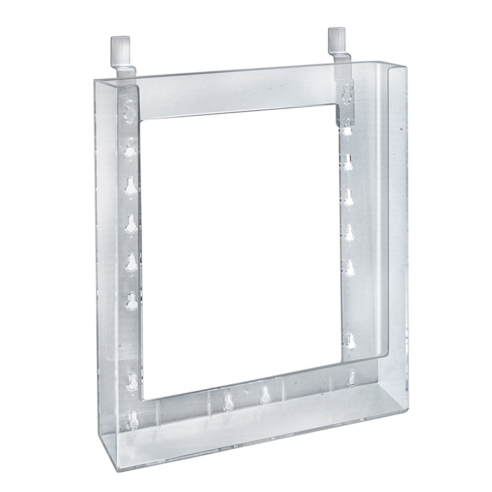 Azar Displays Styrene Letter-Size Brochure Holders, Slatwall, 11 1/4inH x 9 1/8inW x 1 1/4inD, Clear, Pack Of 10 MPN:252345
