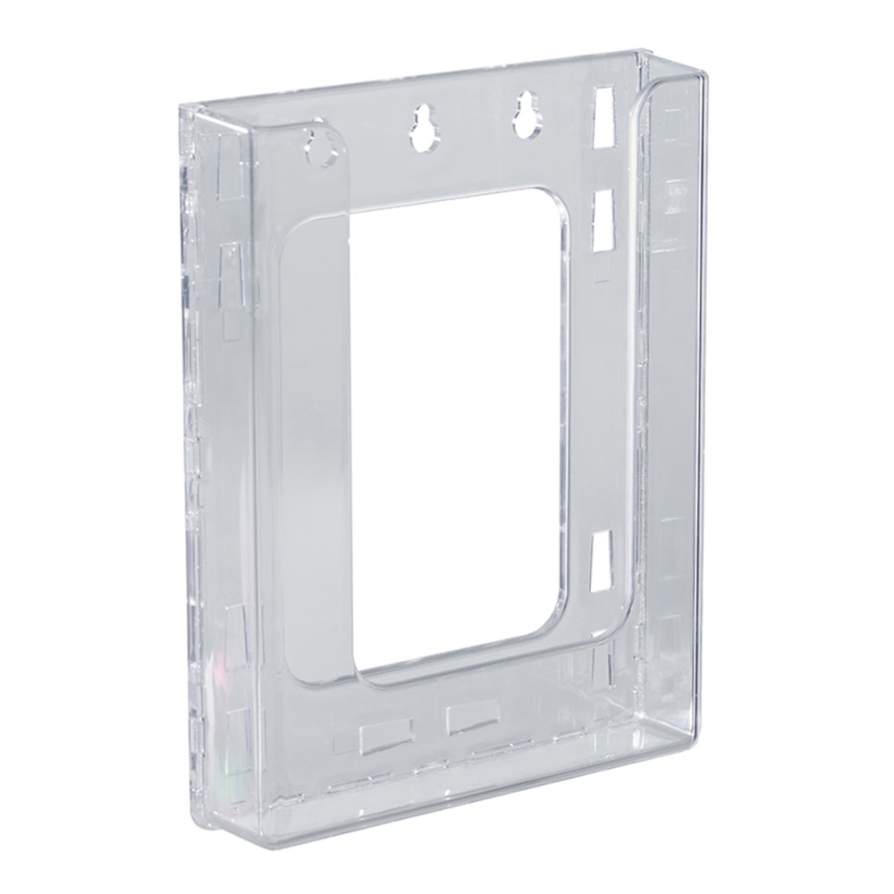 Azar Displays Single Bifold Modular Wall-Mount Brochure Holders, 8-1/2inH x 6-5/8inW x 1-1/2inD, Clear, Pack Of 10 Holders MPN:252429