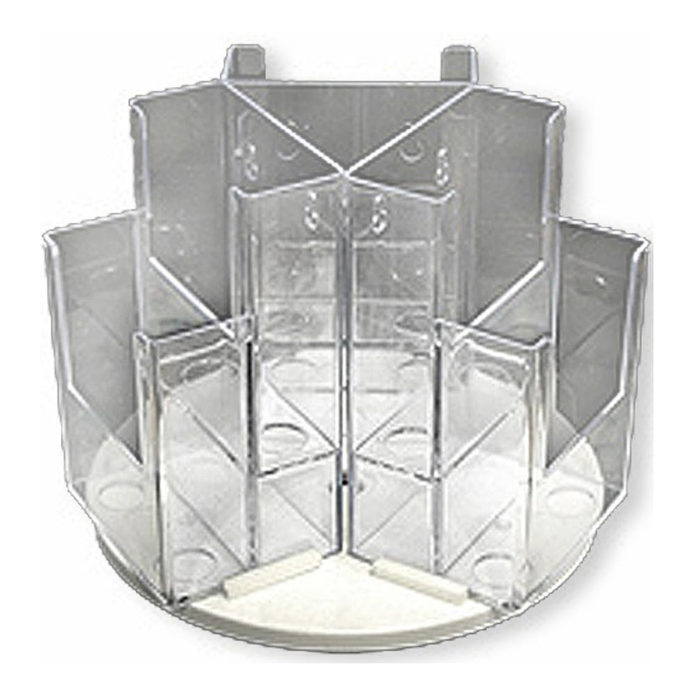 Azar Displays 2-Tier 6-Pocket Trifold Revolving Brochure Holder, 7inH x 11inW x 11inD, Clear MPN:252806