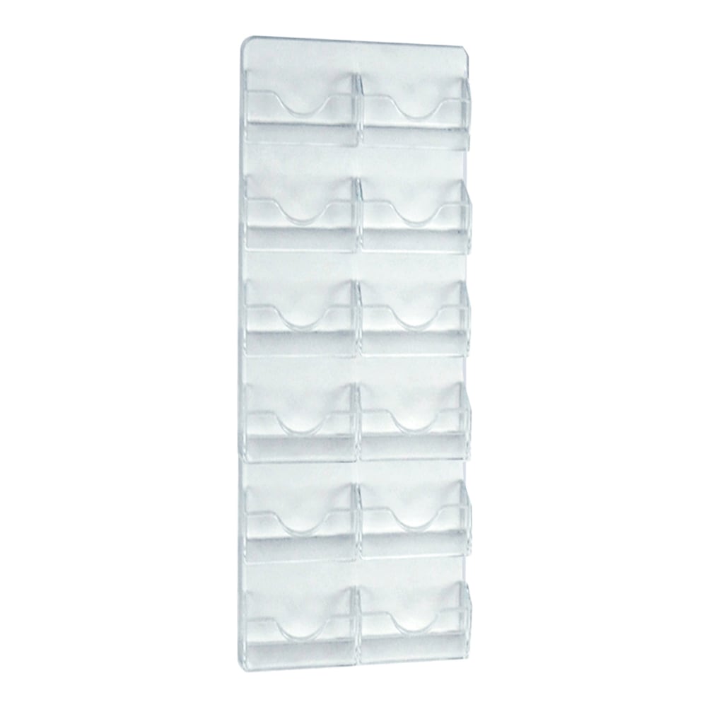 Azar Displays 8-Pocket Wall-Mount Business/Gift Card Holders, 11-7/8inH x 8inW x 1inD, Clear, Pack Of 2 Holders MPN:252080