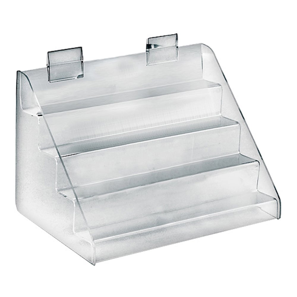 Azar Displays 4-Tier Counter Step Display, 8inH x 12inW x 8inD, Clear MPN:326040