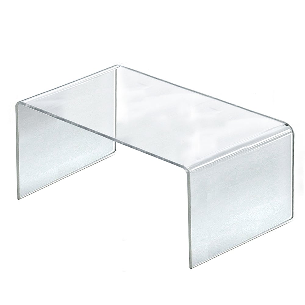 Azar Displays Riser Displays, 6inH x 12inW x 7 3/4inD, Clear, Pack Of 4 MPN:515311