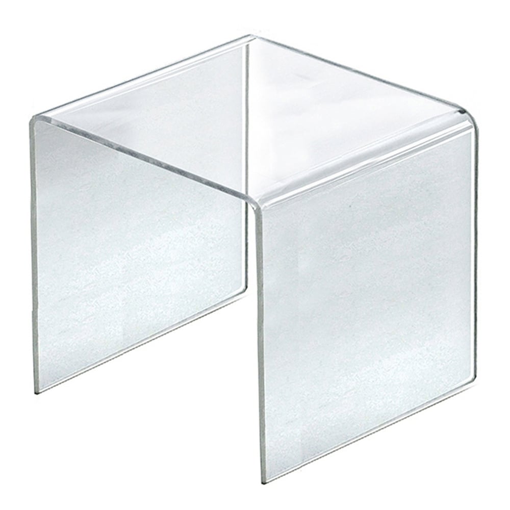 Azar Displays 9-1/2in Acrylic Riser Displays, 9-1/2inH x 9-1/2inW x 9-1/2inD, Clear, Pack Of 4 Risers MPN:515314