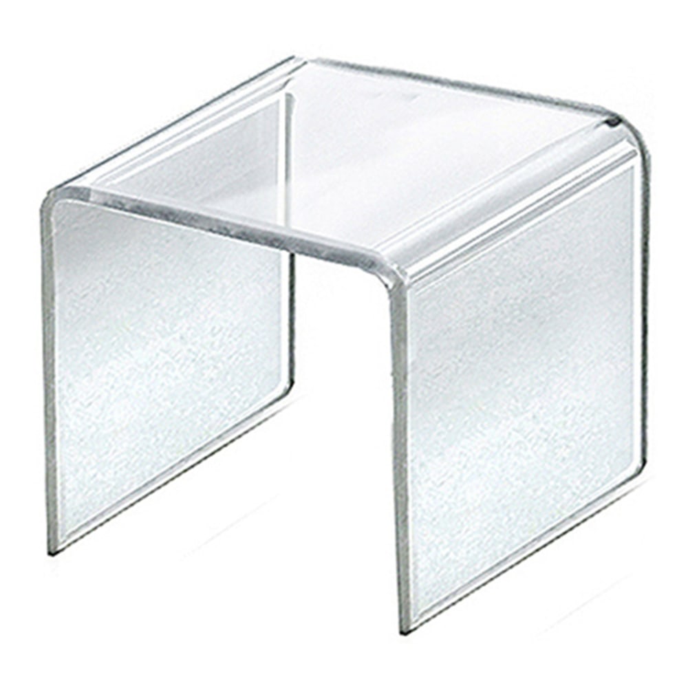 Azar Displays Riser Displays, 3-1/2inH x 3-1/2inW x 3-1/2inD, Clear, Pack Of 4 Risers MPN:515326
