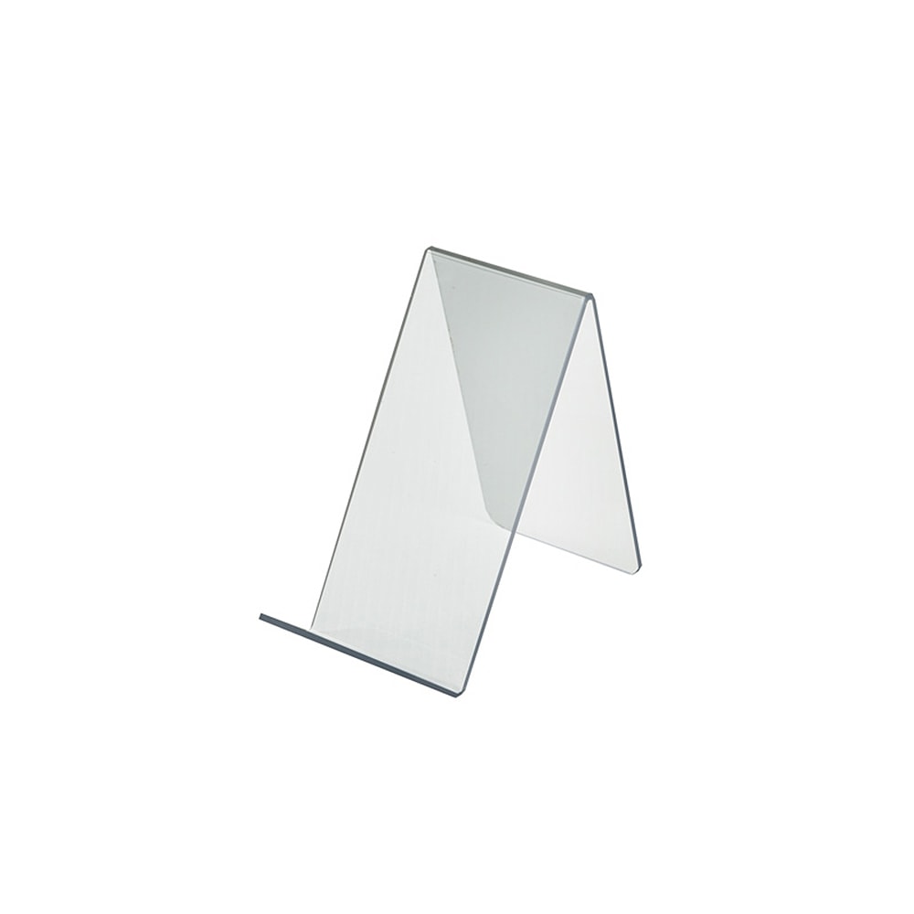 Azar Displays Tabletop Easels, Acrylic, 6 1/2inH x 3 1/2inW x 7 1/2inD, Clear MPN:515425