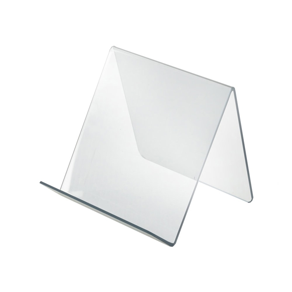 Azar Displays Acrylic Easel Displays, 6-1/2inH x 7inW x 7-1/2inD, Clear, Pack Of 10 Holders MPN:515430