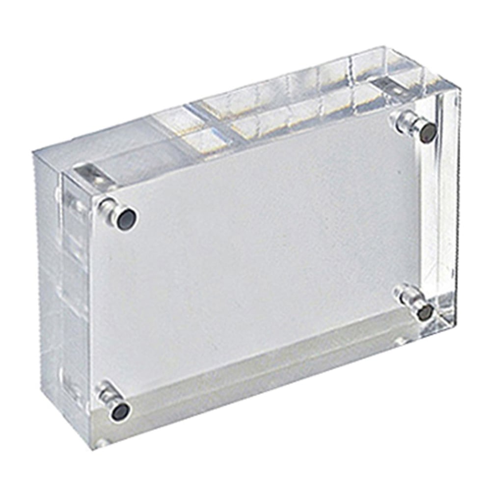 Azar Displays Imperial Acrylic Block Sign Holder, 3inH x 4-1/2inW x 1-1/2inD, Clear MPN:104438