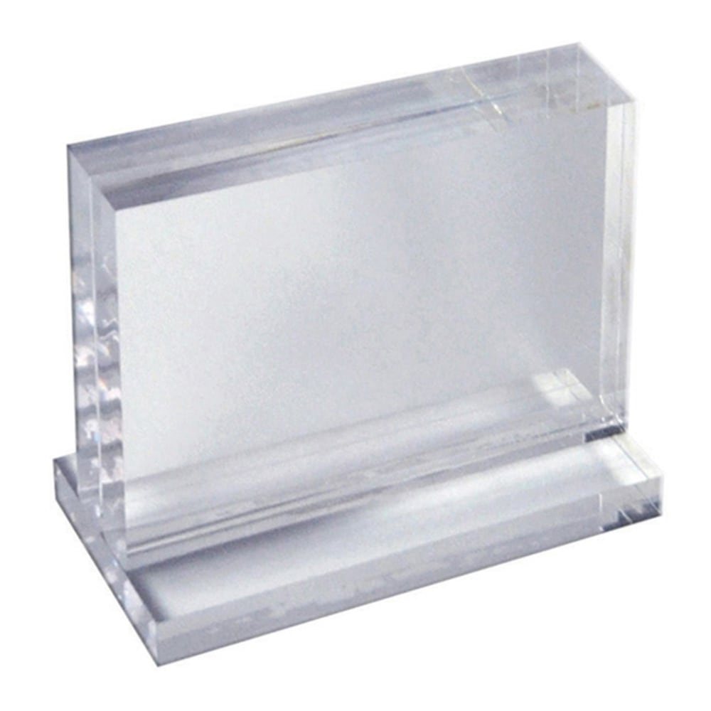Azar Displays Imperial Acrylic Block Sign Holder, 5inH x 7in x 1-1/2inD, Clear MPN:104512