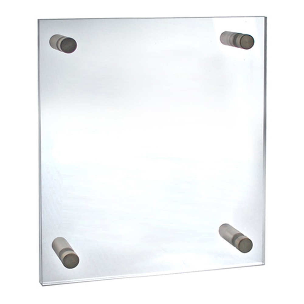 Azar Displays Standoff Acrylic Sign Holder, 18inH x 15inW x 1/4inD, Clear MPN:105510