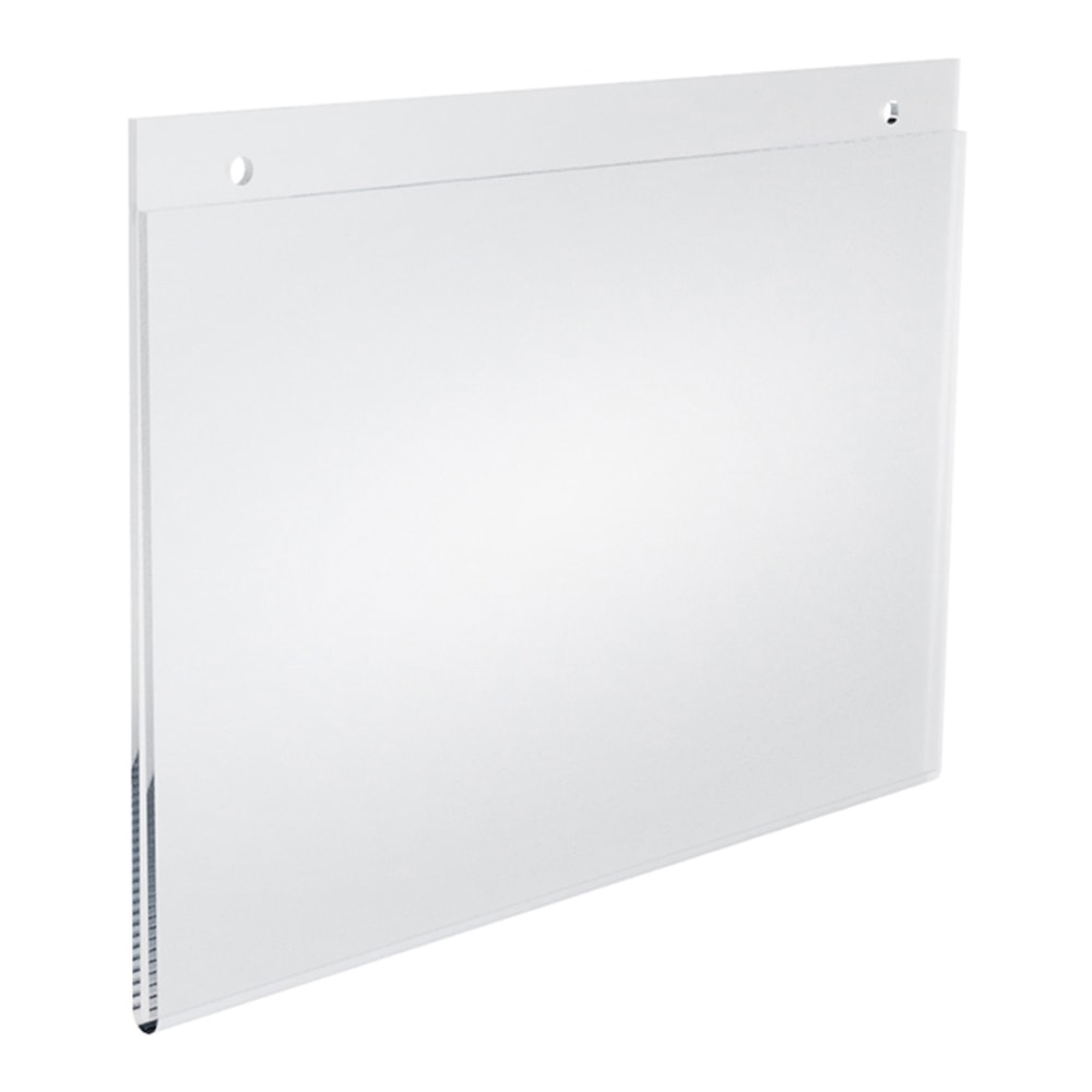 Azar Displays U-Frame Wall-Mount Acrylic Sign Holders, 7inH x 11inW x 1/4inD, Clear, Pack Of 10 Holders MPN:162717