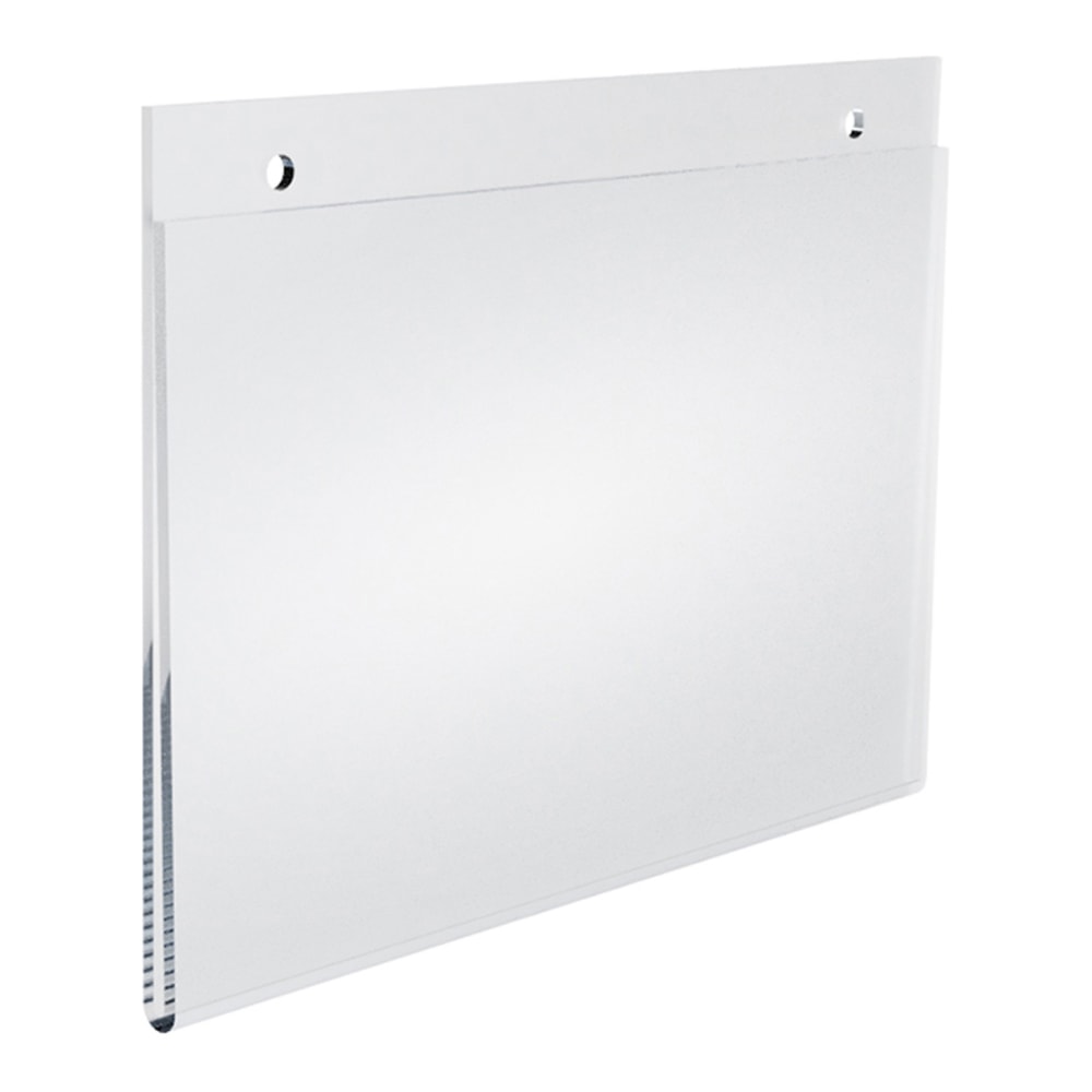 Azar Displays U-Frame Wall-Mount Acrylic Sign Holders, 5-1/2inH x 8-1/2inW x 1/4inD, Clear, Pack Of 10 Holders MPN:162727
