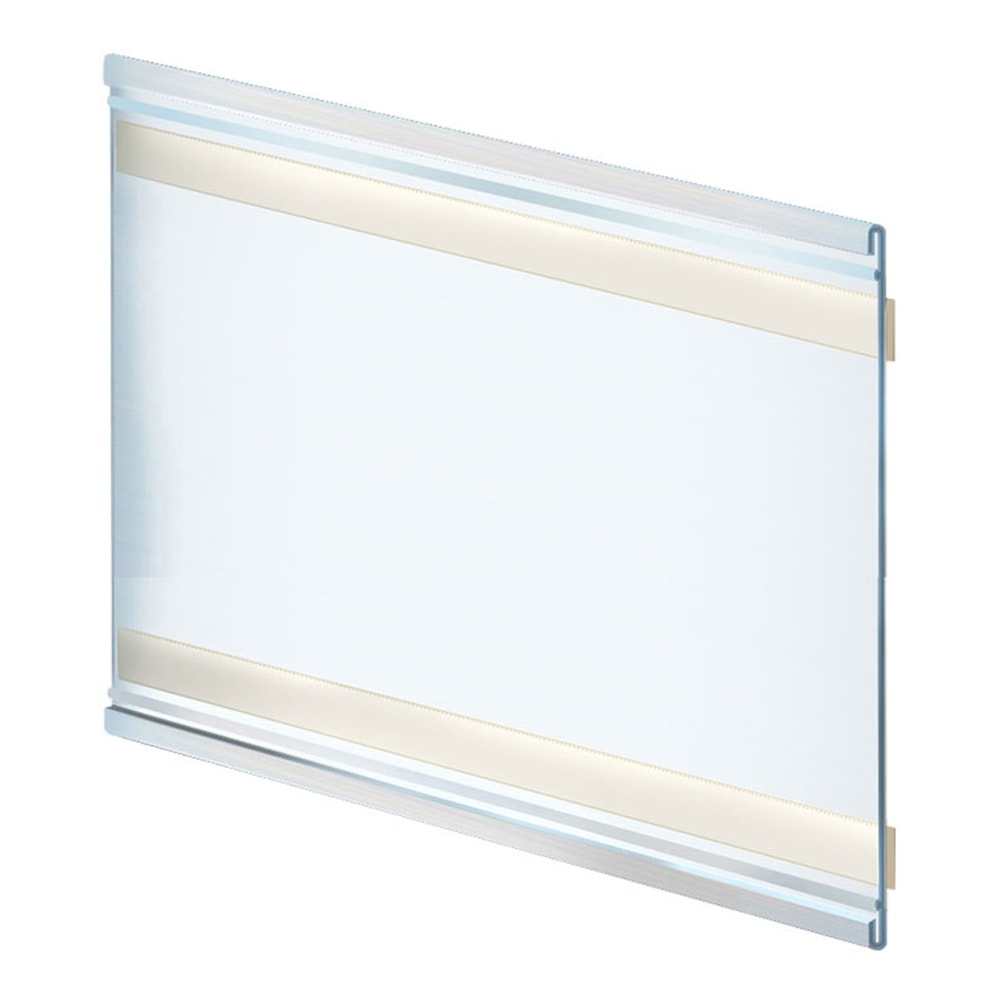 Azar Displays Adhesive-Back Acrylic Nameplate Holders, 7inH x 11inW x 1/4inD, Clear, Pack Of 10 Holders MPN:199626