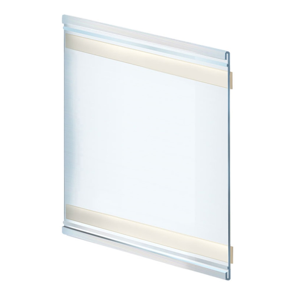 Azar Displays Adhesive-Back Acrylic Nameplate Holders, 8inH x 8-1/2inW x 1/4inD, Clear, Pack Of 10 Holders MPN:199628