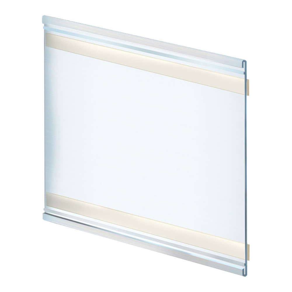 Azar Displays Adhesive Back Acrylic Nameplate Holders, 8inH x 11inW x 1/4inD, Clear, Pack Of 10 Holders MPN:199629